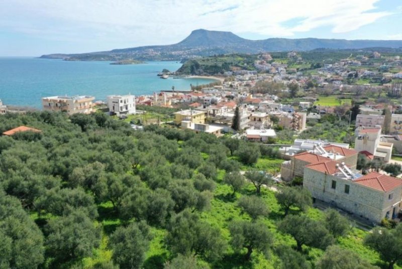 Kalyves Kreta, Kalyves: Weitläufiges Grundstück mit Meerblick zu verkaufen Grundstück kaufen